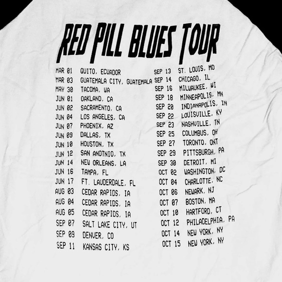 Maroon 5 Red Pill Blues Tour US 2018-2019 long sleeve t-shirt oversized large. - Picture 4 of 4